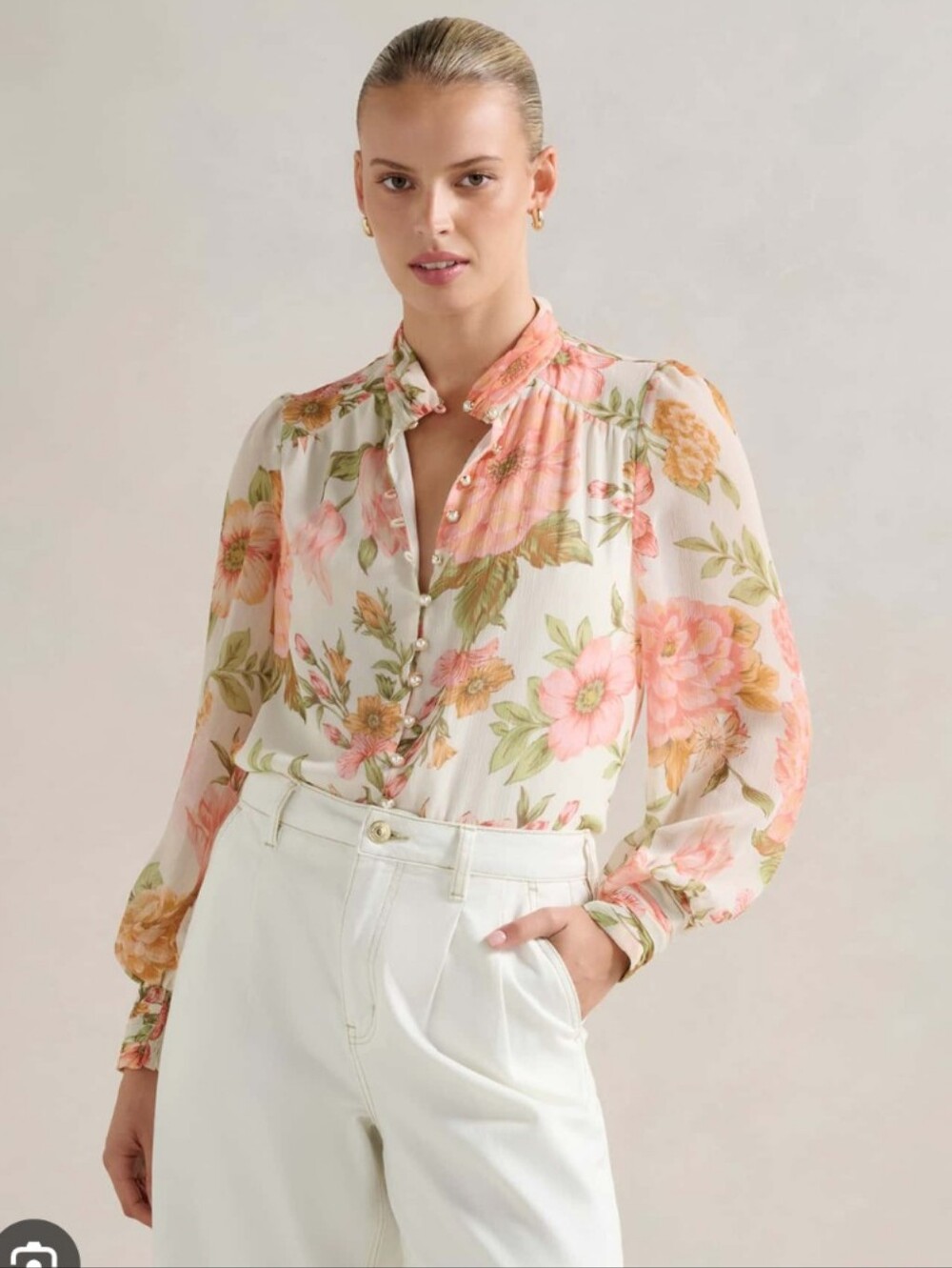 Forever New Paxton Floral Print Blouse Top Shirt Boho Chic Romantic Feminine M/L
